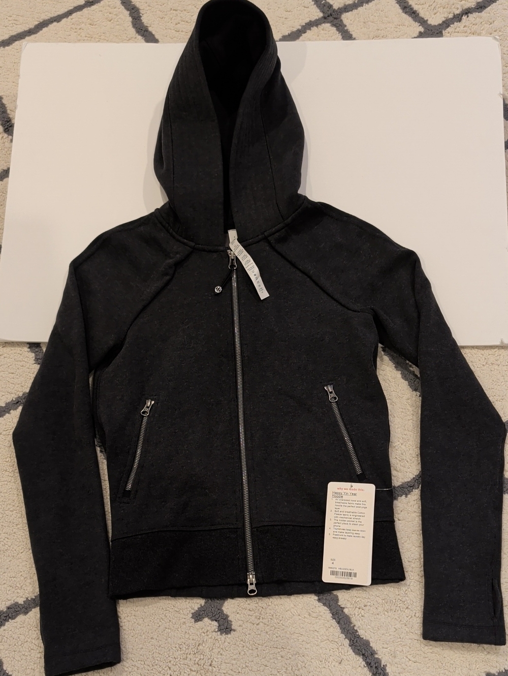lululemon athletica Black Full-Zip Hoodie Jacket